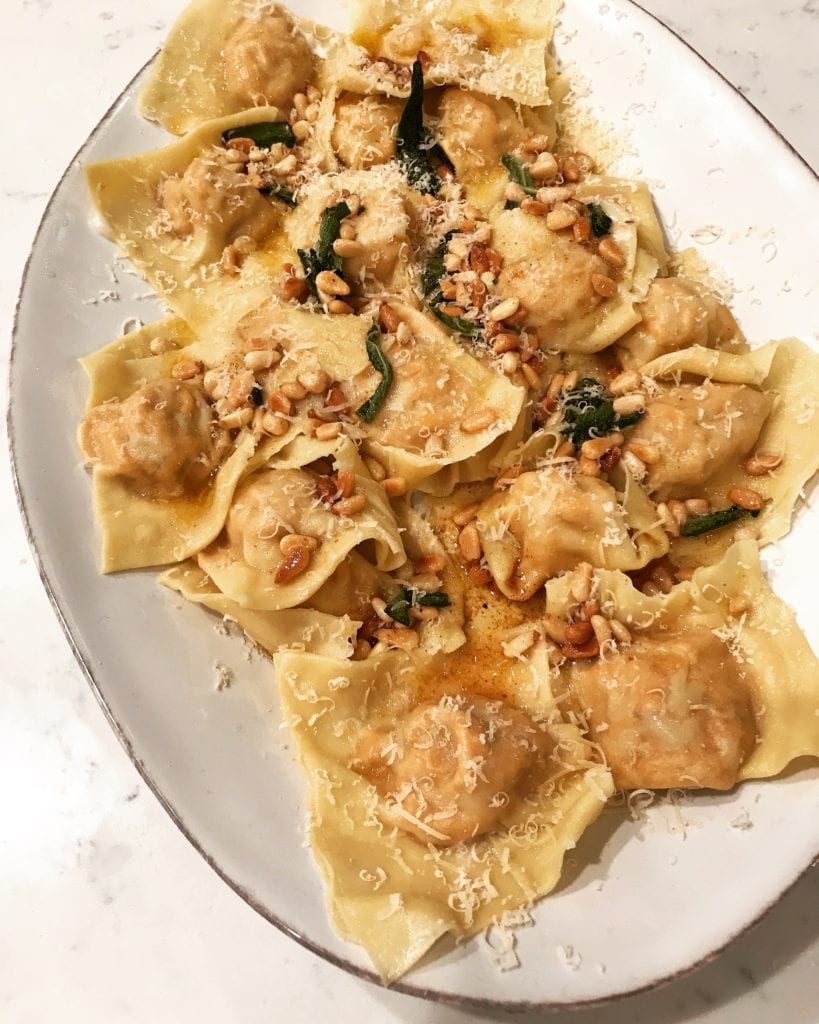 homemade butternut squash ravioli