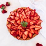 easy strawberry tart with queso fresco filling
