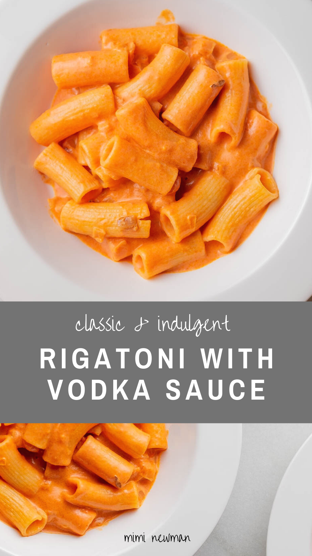 Rigatoni Pasta with a Classic Vodka Sauce