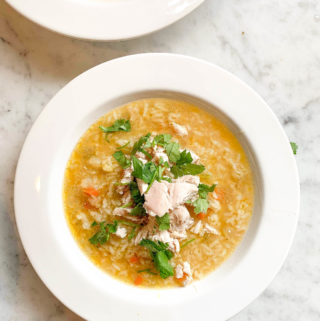 miso chicken and rice soup