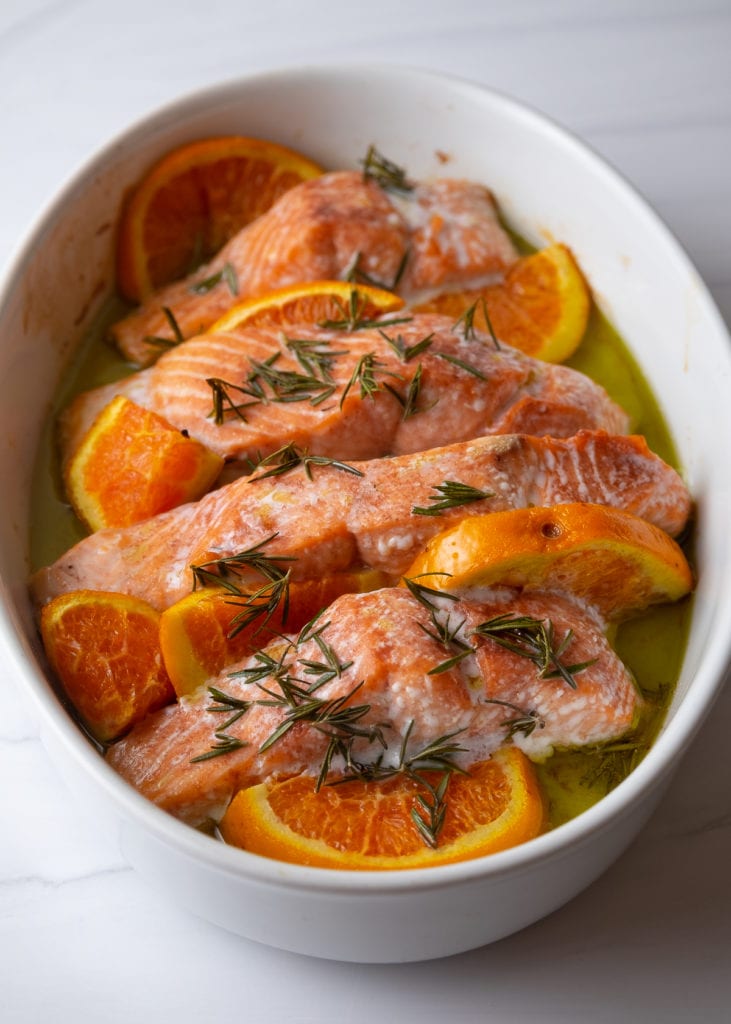 Orange & Rosemary Roasted Salmon 
