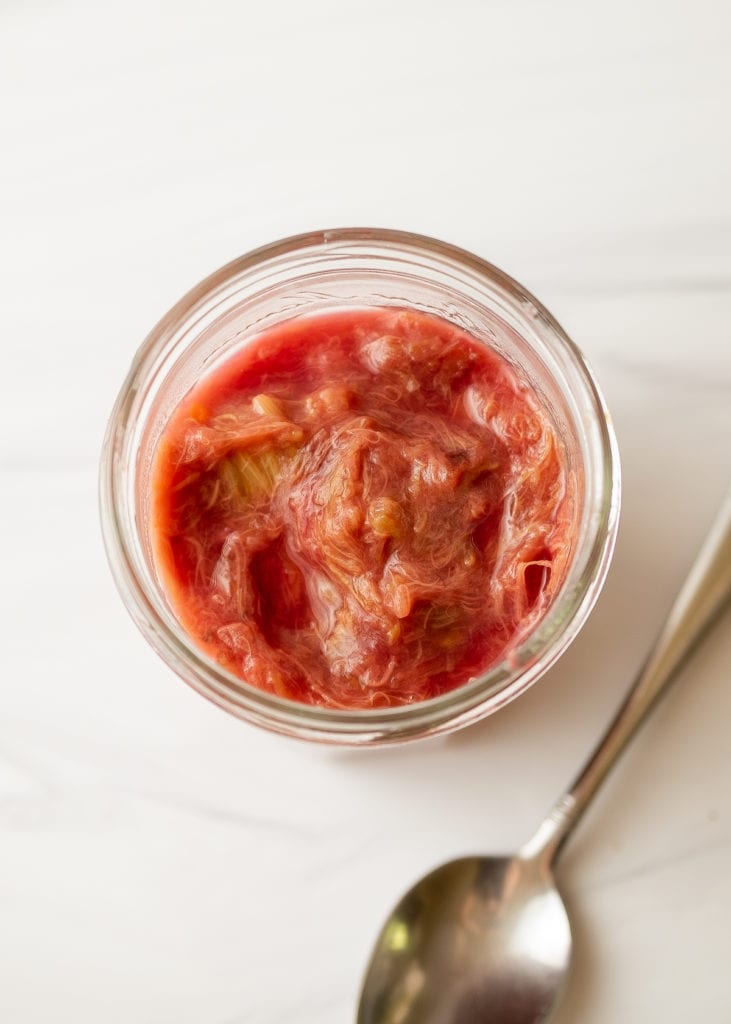 Low Sugar Rhubarb Compote